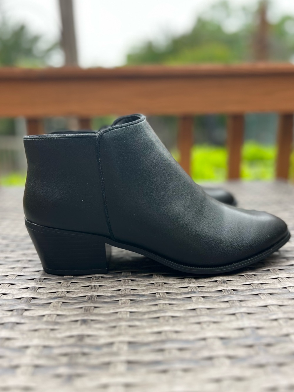 Amazon Essentials Black Low Heel Ankle Booties